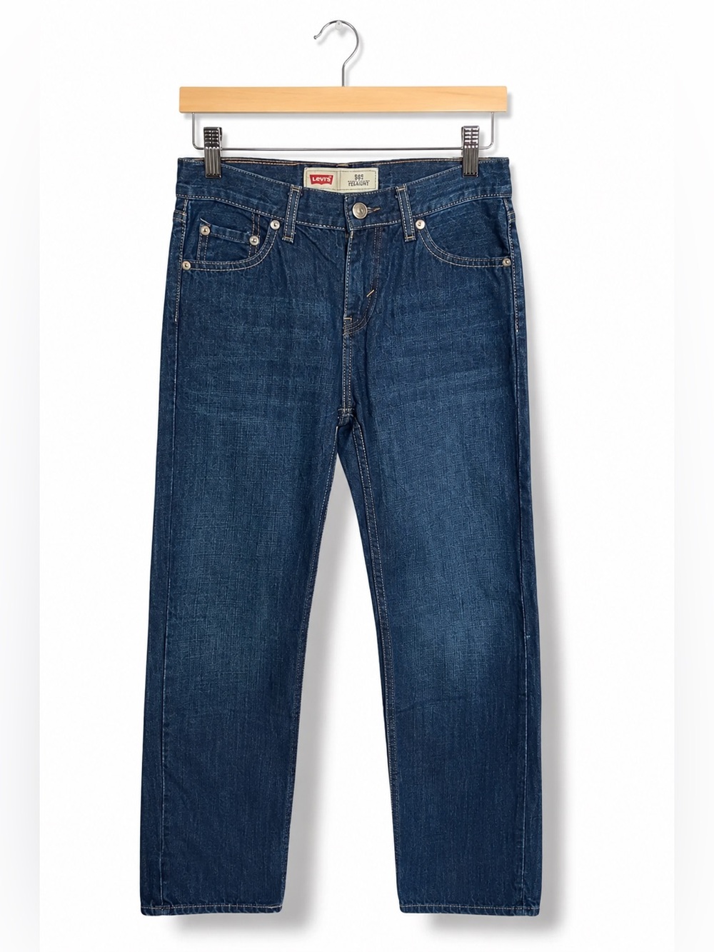 Levi's Boys Jeans Size 27 x 27 14 Regular 514 Straight Blue Denim 100% Cotton